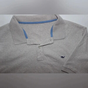 Men’s Vineyard Vines Cotton Striped Casual Preppy Polo Shirt Size XL